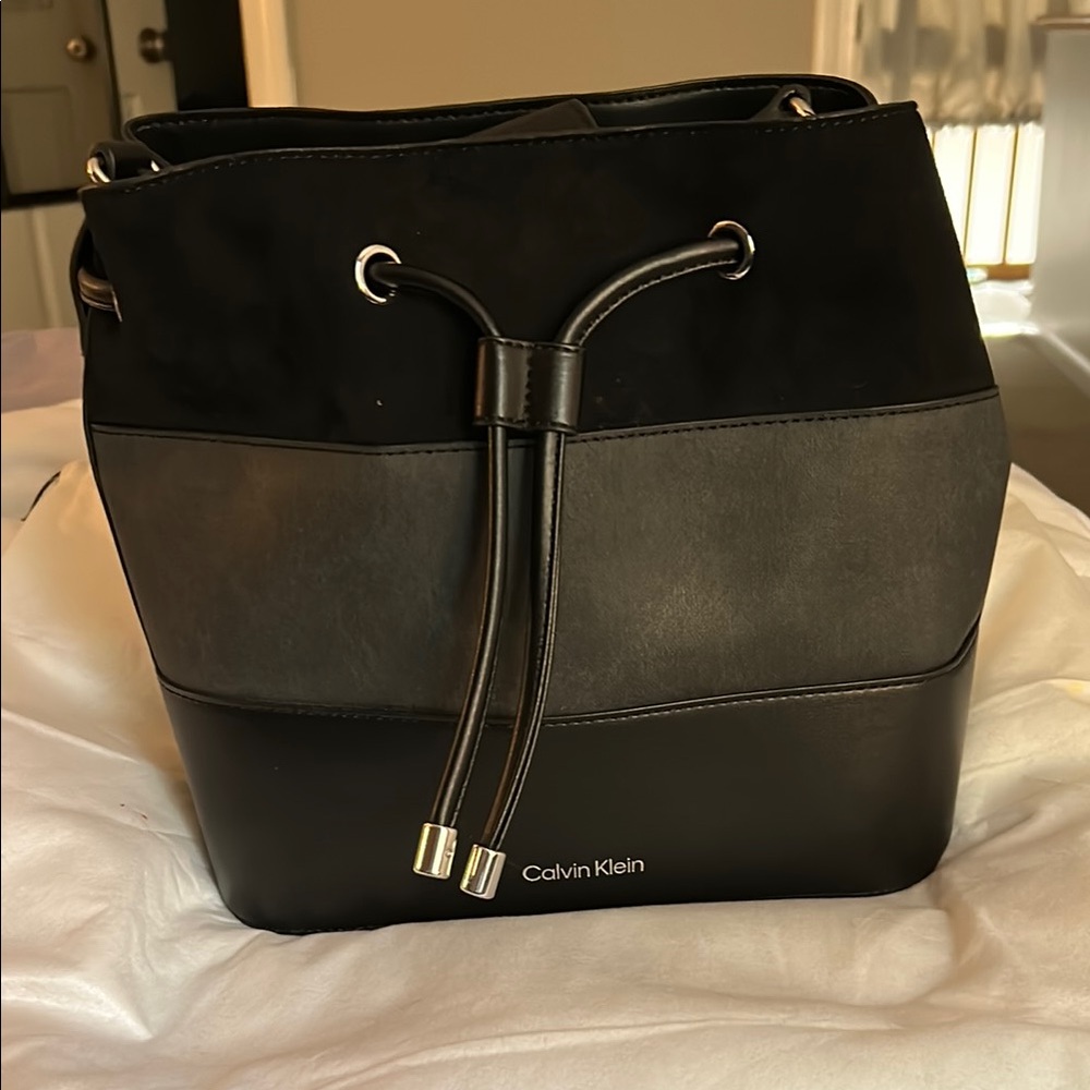 Calvin Klein Black and Gray Women's Bag